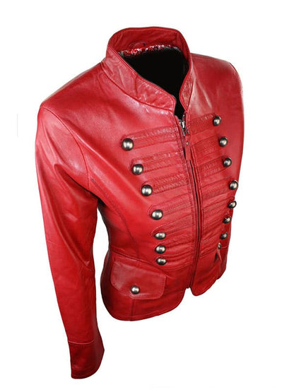 Military Style Real Leather Jacket For Women’s 