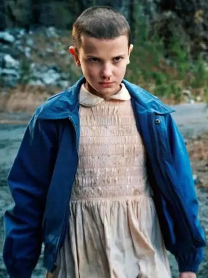 Millie Bobby Brown TV Series Stranger Things Eleven Blue Jacket