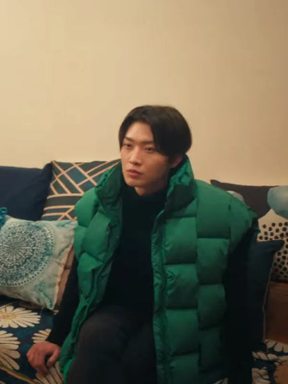 Min-ho Moon XO Kitty Green Puffer Vest