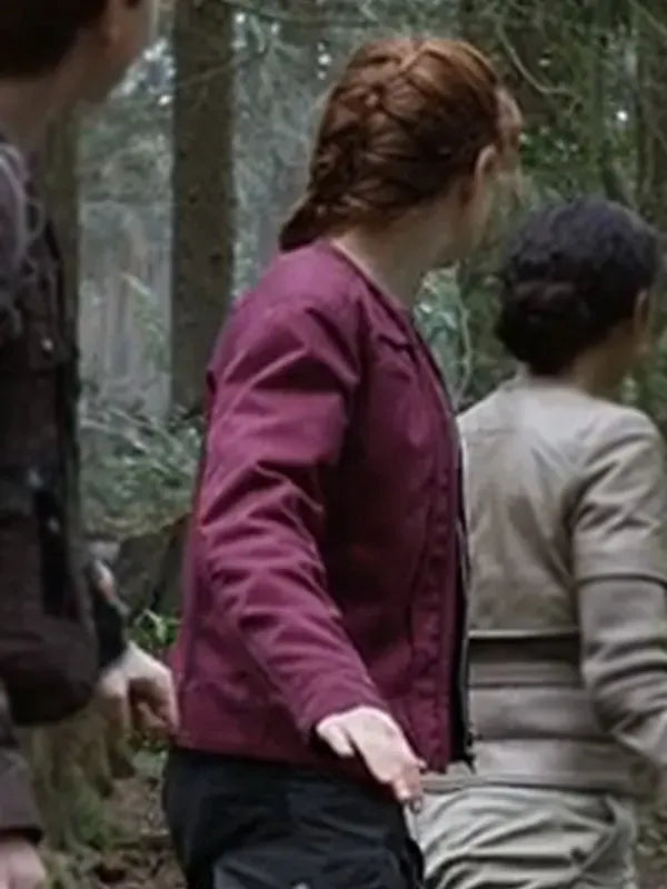Mina Sundwall TV Series Lost In Space  Penny Robinson Red Cotton Jacket