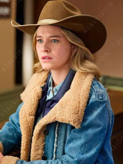 Missy McMurray Ride 2023 Tiera Skovbye Blue Denim Shearling Jacket