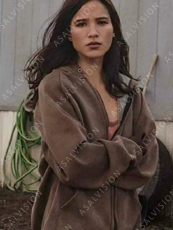 Monica Dutton Tv Series Yellowstone Kelsey Asbille Brown Hoodie
