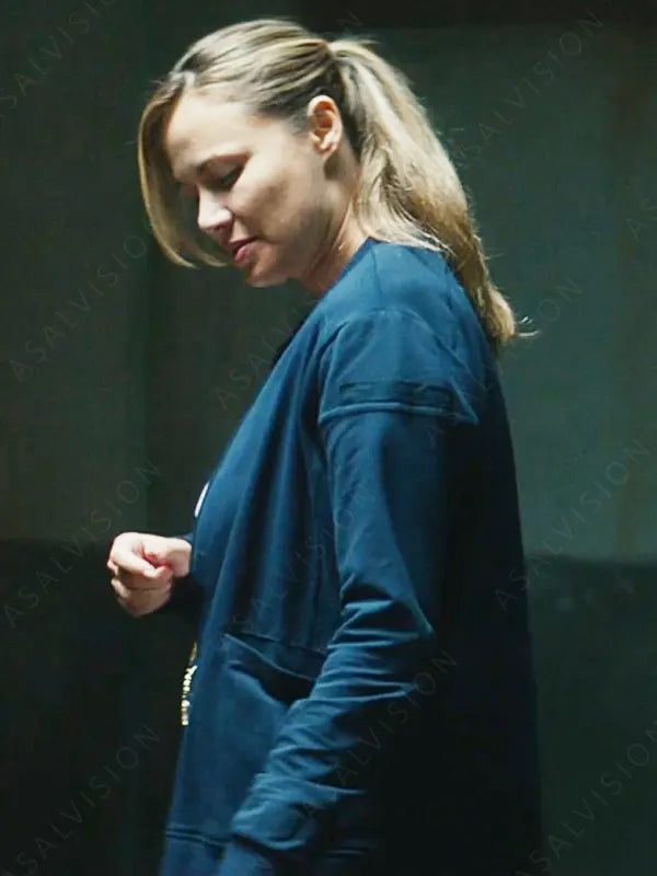 Moon Bloodgood Detained 2024 Detective Moon Blue Bomber Jacket