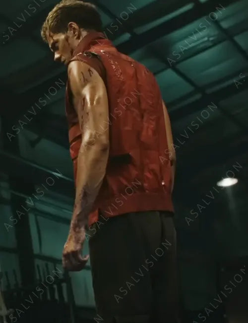 Movie Boy Kills World 2024 Red Polyester Vest