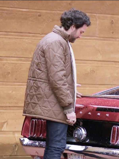 Movie Branching Out 2024 T.J. Brown Quilted Shearling Jacket