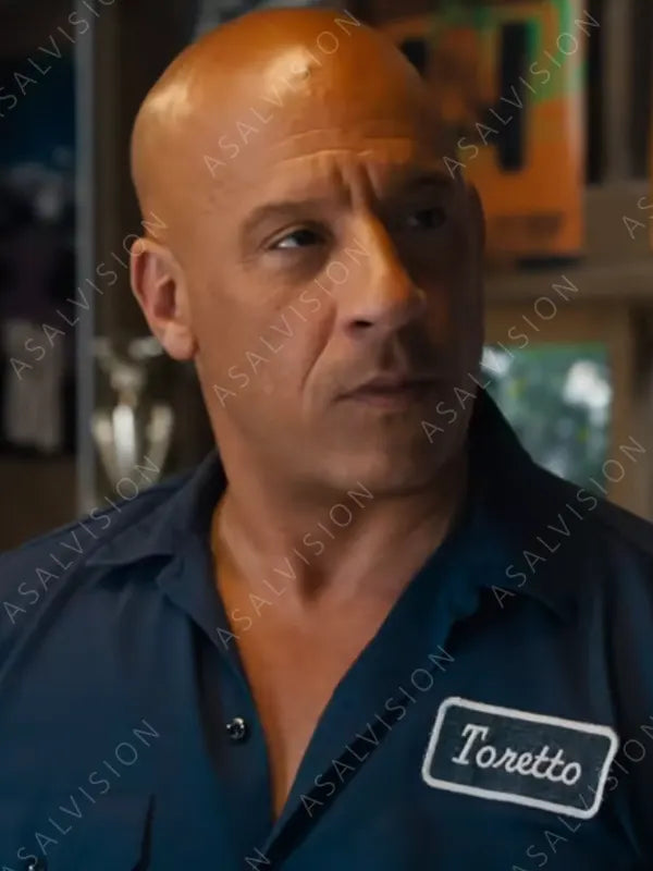 Movie Fast X Dominic Toretto Navy Blue Shirt