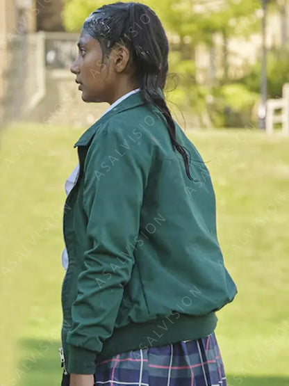 Movie How To Date Billy Walsh 2024 Green Cotton Bomber Jacket