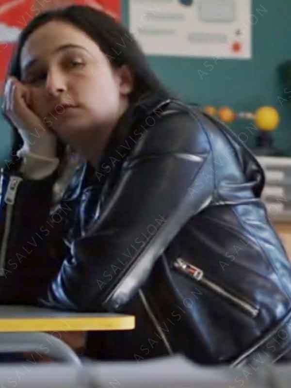 Movie Killing For Extra Credit 2024 Matreya Scarrwener Black Leather Jacket