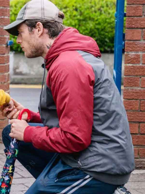 Movie Nowhere Special 2024 John Grey and Red Hooded Bomber Jacket