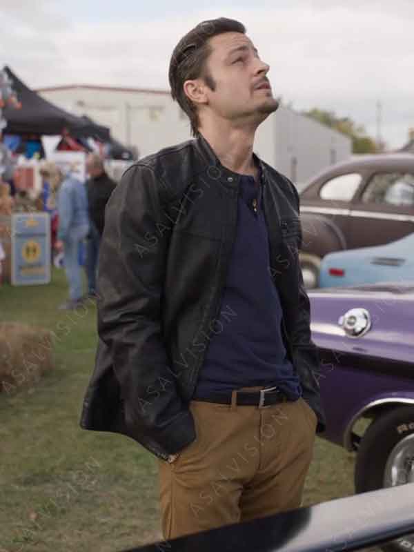 Movie Shifting Gears 2024 Luke Black Zipper Leather Jacket