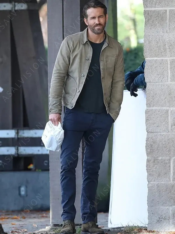 Movie The Adam Project 2022 Ryan Reynolds Cotton Jacket