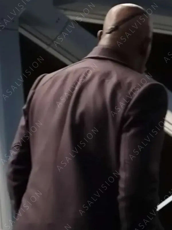 Movie The Marvels 2023 Samuel L. Jackson Brown Coat