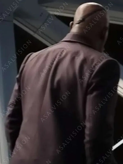 Movie The Marvels 2023 Samuel L. Jackson Brown Coat