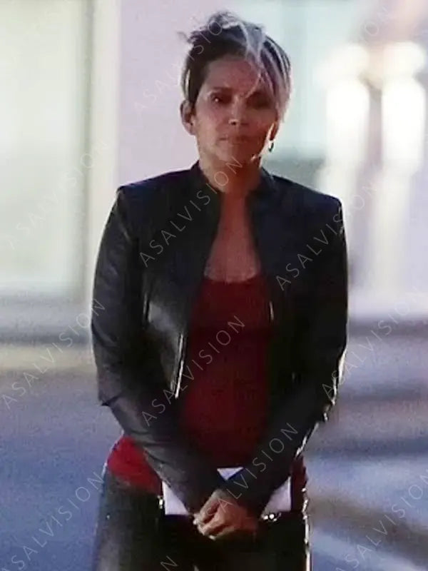 Movie The Union 2024 Roxanne Hall Black Leather Jacket