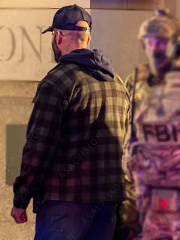 Mr Clay Movie The Beekeeper 2024 Jason Statham Green Plaid Shirt