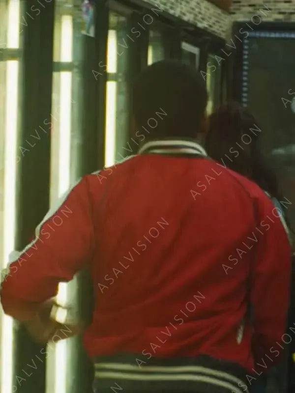 Mr. And Mrs. Smith S01 Donald Glover Red Varsity Bomber Jacket