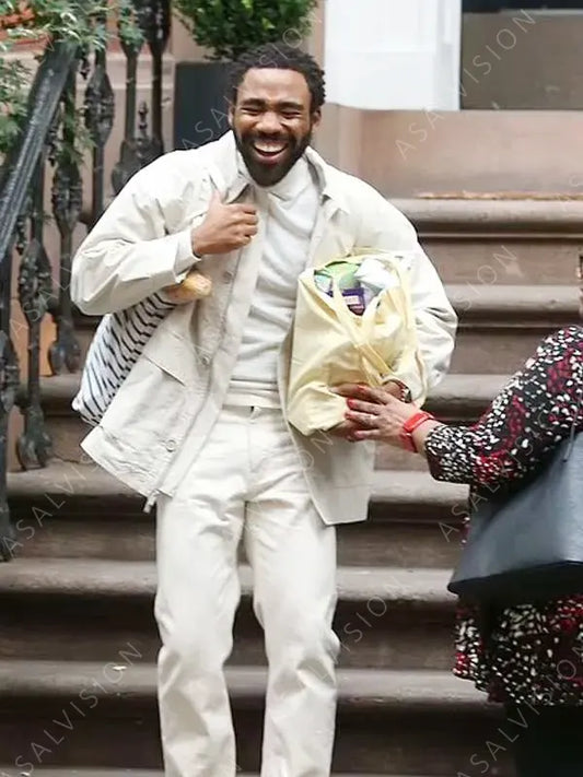 John Smith Mr. & Mrs. Smith 2024 Donald Glover White Jacket