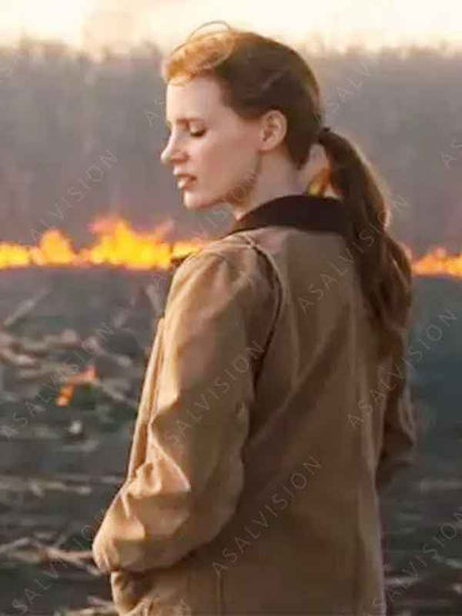 Murph Movie Interstellar Jessica Chastain Cotton Brown Jacket