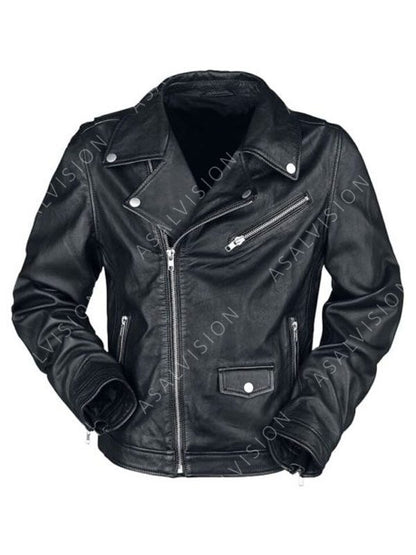 My Chemical Romance New Jersey Cross Leather Black Biker Motorcycle Jacket