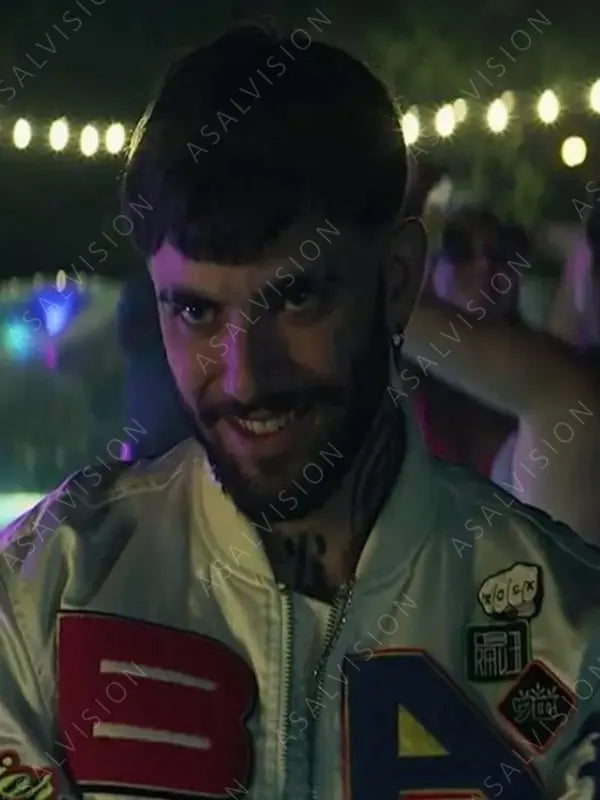 My Fault Fran Berenguer White Letterman Varsity Jacket With Patches
