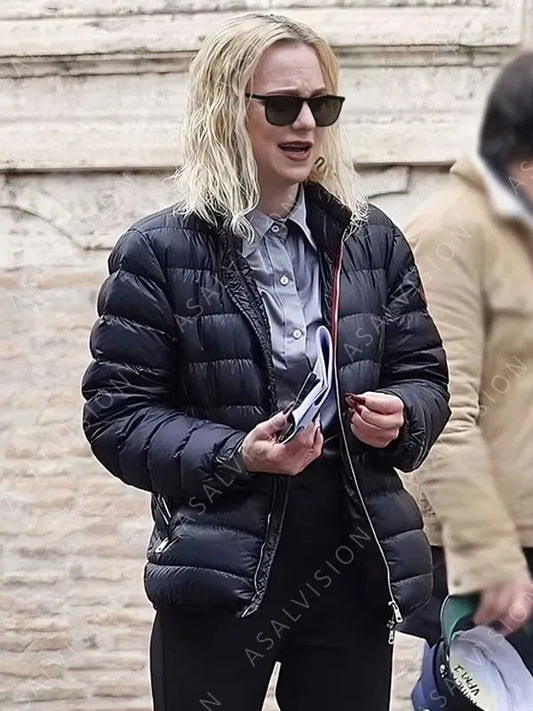 My Spy The Eternal City Anna Faris Black Puffer Jacket