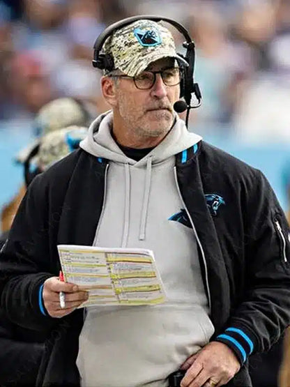 NFL Frank Reich Carolina Panthers Black Jacket