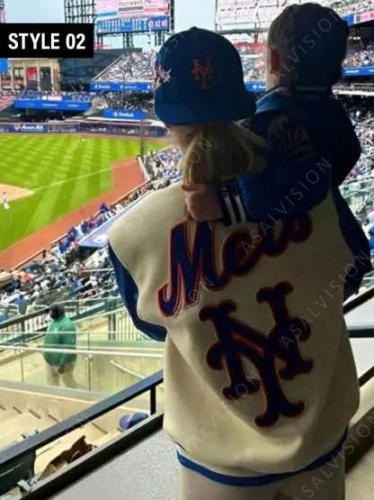 NY Kate Upton Mets Varsity Bomber Jacket