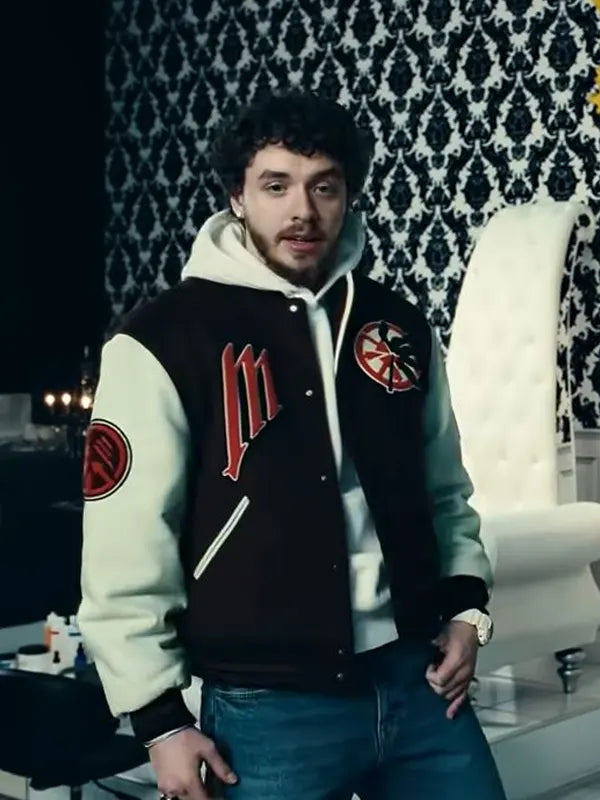 Nail Tech American Rapper Jack Harlow Black Letterman Jacket