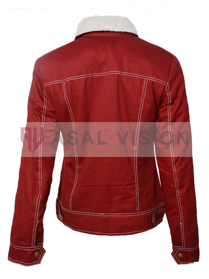 Nancy Wheeler Red Fur Jacket