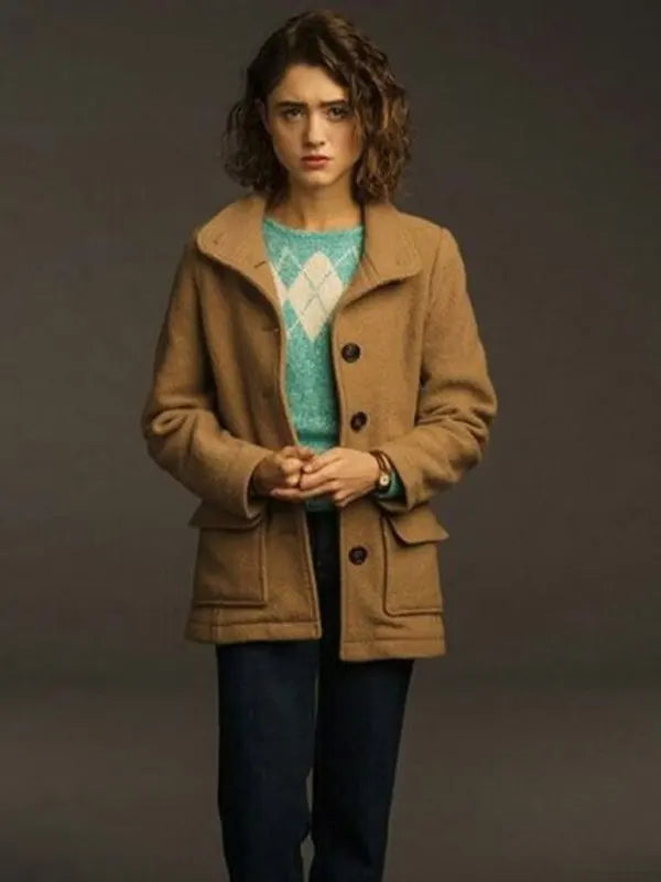 Nancy Wheeler TV Series Stranger Things Natalia Dyer Brown Coat
