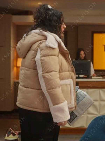 Natasha Behnam TV Series The Girls On The Bus Lola Rahaii Puffer Hood Jacket