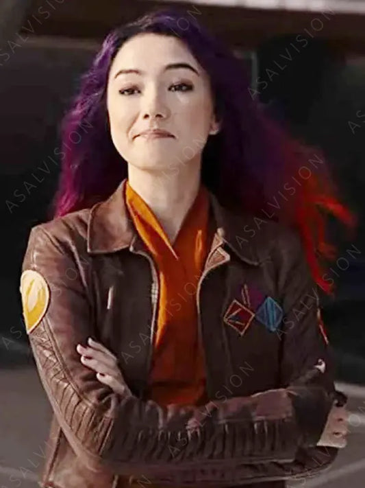 Natasha Liu Bordizzo Ahsoka 2023 Brown Leather Jacket