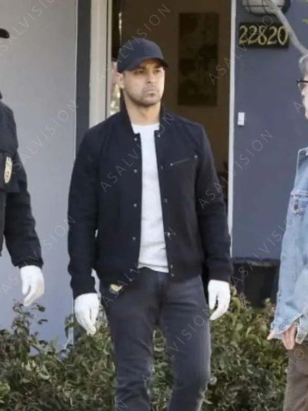 Naval Criminal Investigative Service Wilmer Valderrama Black Bomber Jacket