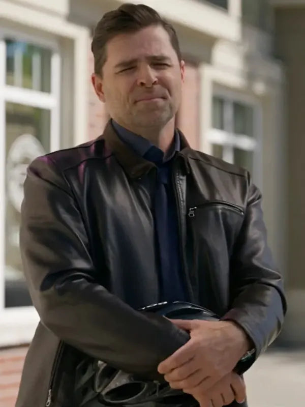 Nelly Knows Mysteries A Fatal Engagement Michael Hogan Leather Jacket