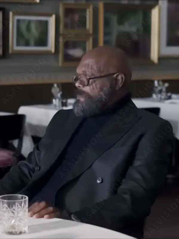 Nick Fury Marvel Studios’ Secret Invasion 2023 Samuel L. Jackson Charcoal Black Blazer