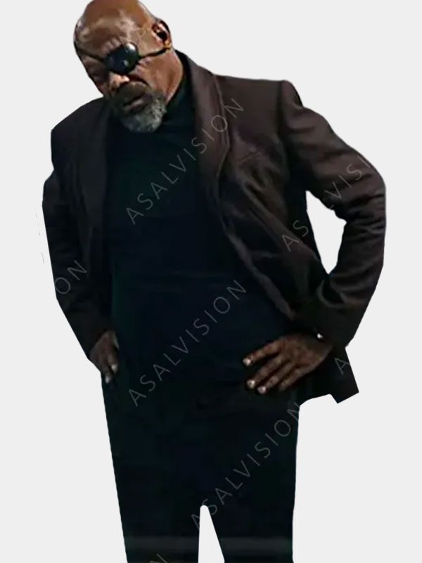 Nick Fury The Marvels 2023 Brown Coat