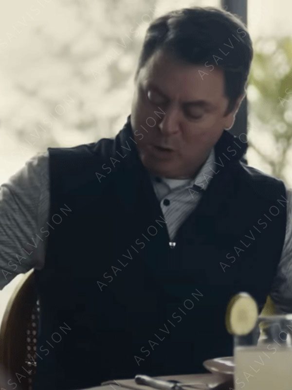 Nick Offerman Dumb Money 2023 Ken Griffin Black Vest