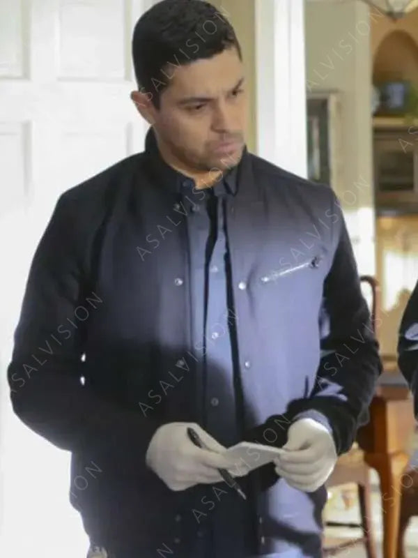 Nick Torres Naval Criminal Investigative Service Wilmer Valderrama Black Bomber Jacket