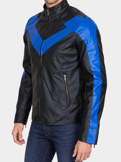 Nightwing Leather Biker Jacket