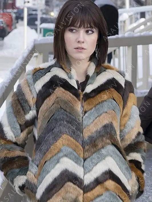 Nikki TV Mary Elizabeth Winstead Fargo Season 3 Nikki Swango Fur JacketSeries Swango Fargo S03 Fur Jacket