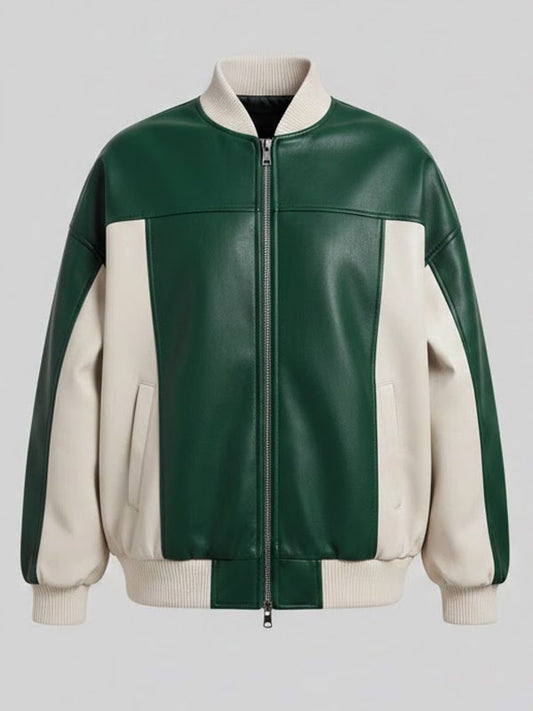 Norell Patchwork Faux Leather Jacket