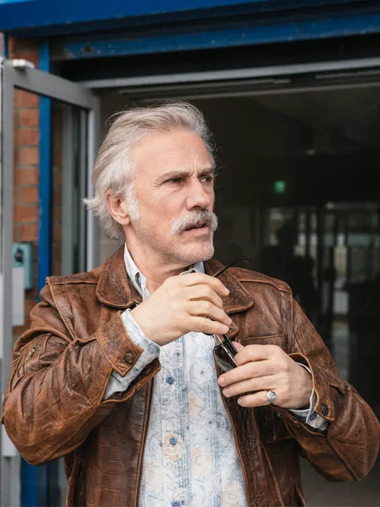 Old Guy 2025 Danny Dolinski Brown Leather Jacket