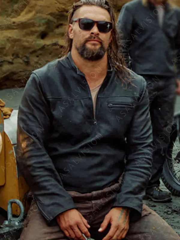On The Roam Jason Momoa Black Leather Jacket