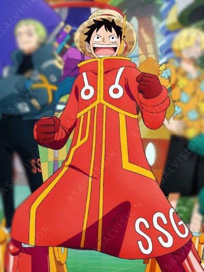 One Piece Mayumi Tanaka Hooded Red 163 Cotton Coat