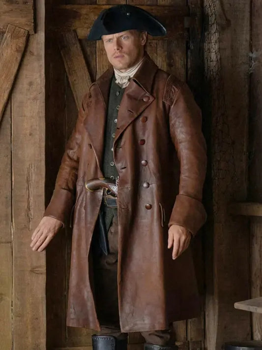Outlander Jamie Fraser Brown Leather Coat