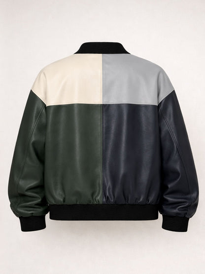 Dominion Patchwork Faux Leather Jacket