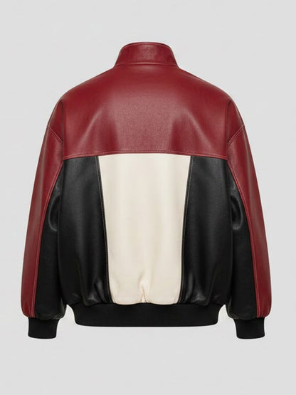 Kairox Patchwork Faux Leather Jacket