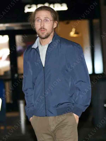 Papyrus 2 Saturday Night Live SNL 2024 Ryan Gosling Blue Bomber Cotton Jacket