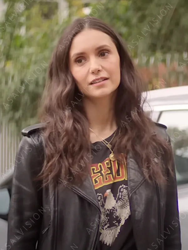 Parker McDermott The Out-Laws 2023 Nina Dobrev Black Biker Leather Jacket