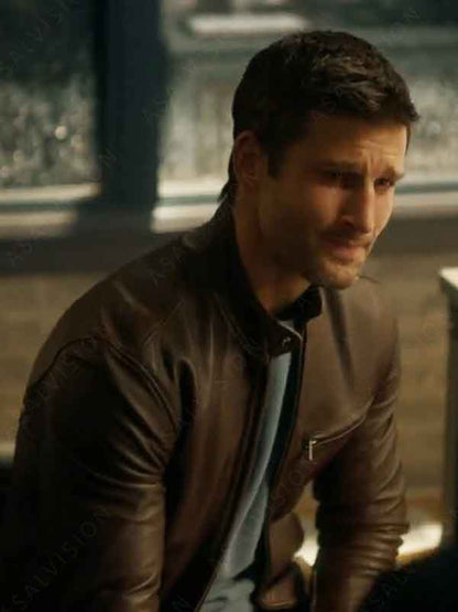 Parker Young Movie The Image Of You 2024 Nick Brown Zipper Jacket